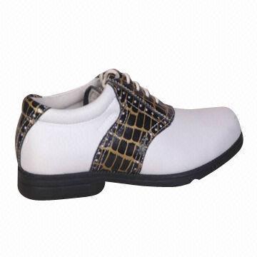 Golf shoe, cow leather, with rubber sole