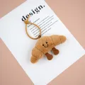 Милый мультяшный брелок с круассаном, мягкая игрушка в подарок