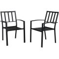 Sturdy Outdoor Chair with Carbon Steel Frame