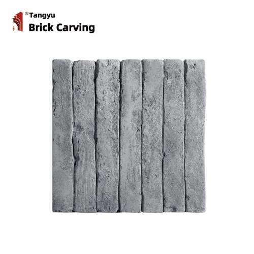 Linear Brick Carving imitation old gray brick sliced floor tiles Supplier