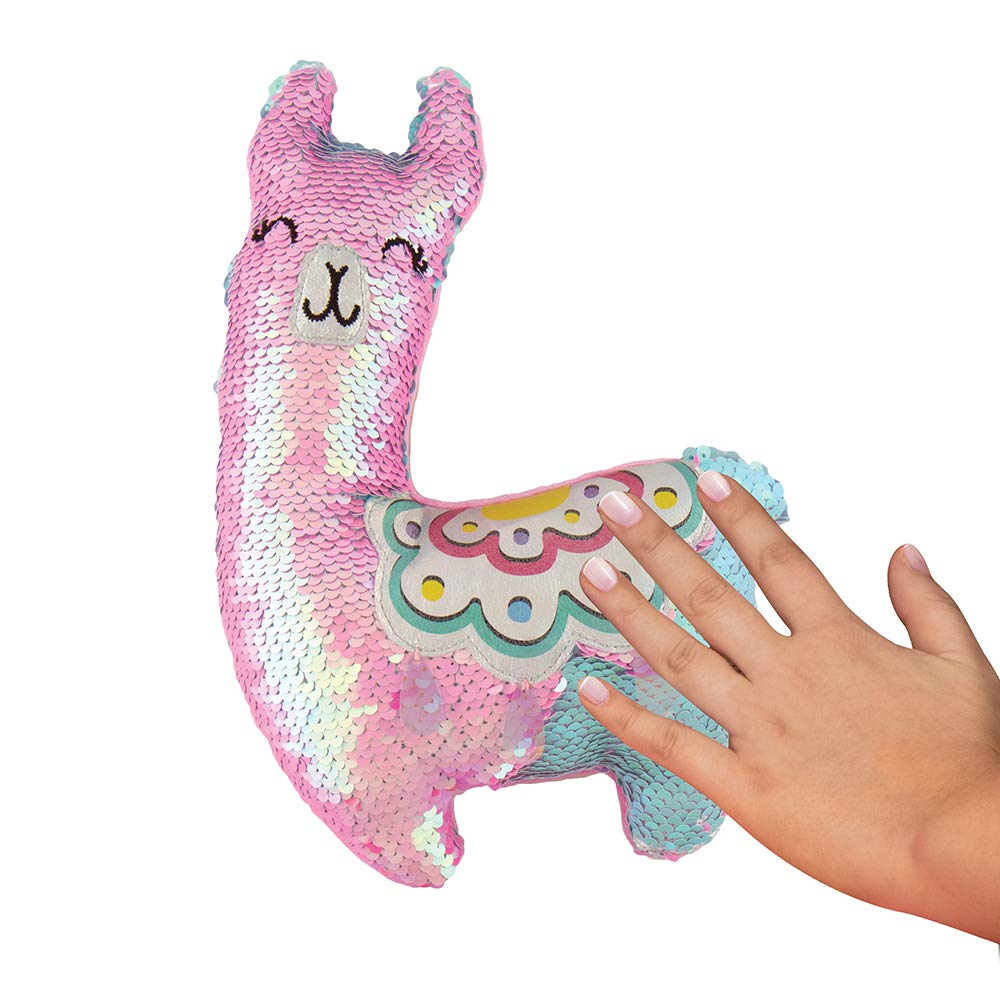 Llama Sequin Plush Pillow 1