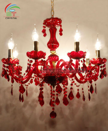 red classic crystal chandelier