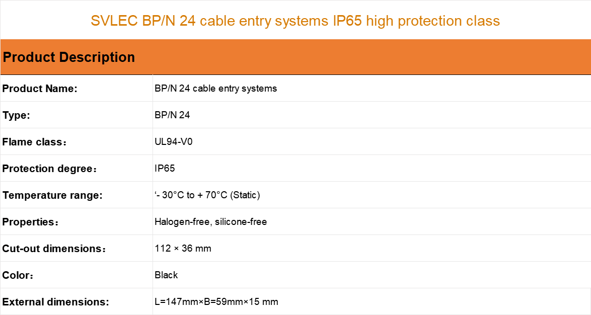 BP/N 24 black wall plate