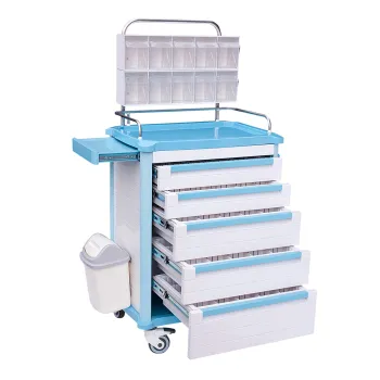 Hospital Movable Trolley ABS Anesthesia Cart