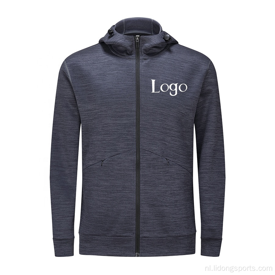 Hoge kwaliteit sublimatie workout zip -up hoodie