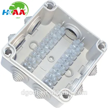 Custom made waterproof junction box with terminal strip for electronic connections
