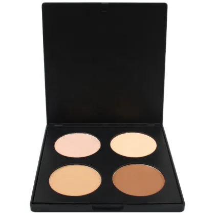 Custom Your Logo 4 Color Contour Highlight Makeup Mineral Pressed Powder Concealer Palette