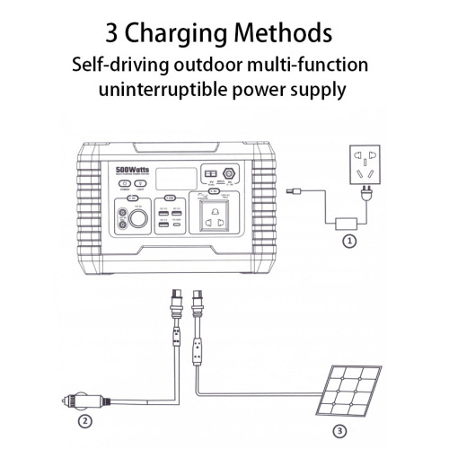 500W Outdoor Portable Power Station für Campingreisen