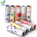 Atacado eco papel amigável lip balm tubo com inserção de plástico, lip balm tubo de papel para venda