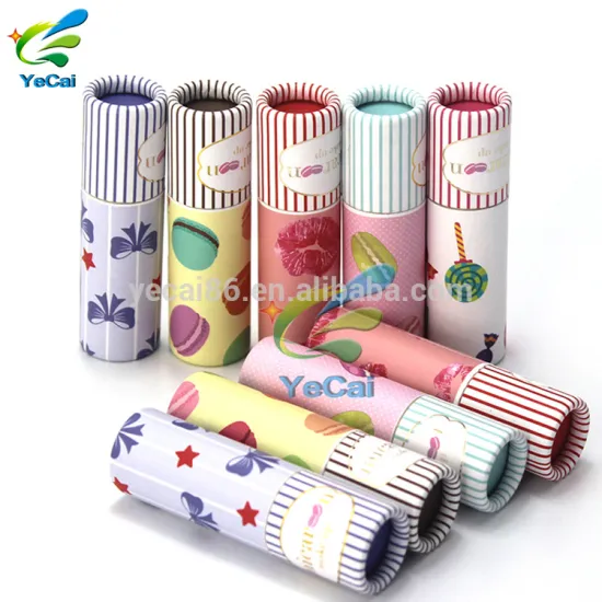 Wholesale eco friendly paper lip balm tube with plastic insert , lip balm paper tube for sale