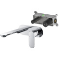 Wall-Mount Chrome Bathroom Faucet Temperature Control