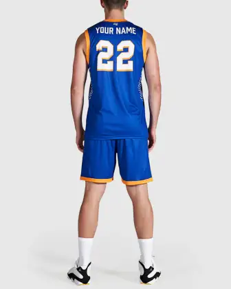 Custom Blue Basketball Uniform Set: OEM ODM Sublimation Jerseys
