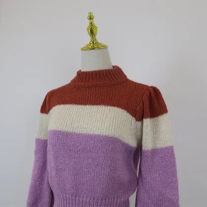 lady's 100%acrylic mohair pollover