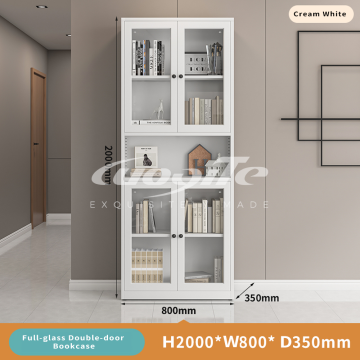 Steel Double Door Full Glass Rack
