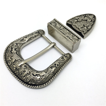 3pcs/set 30mm/38 mm Antique Nickel Belt Buckle carved DIY accessories leather craft for women's Mens Jeans Fashion Vintage