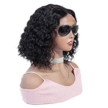 Yeswigs Full Customize Bob Style Short Lace Front Wig Box/Bag Packing Ombre Color Frontal Virgin Mongolian Kinky Curly Hair Wig