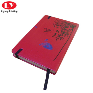 Custom Printed Red PU Brand Name Notebook