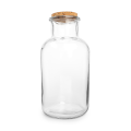 Garrafa de vidro de reagente de boca larga de 1000 ml com cortiça