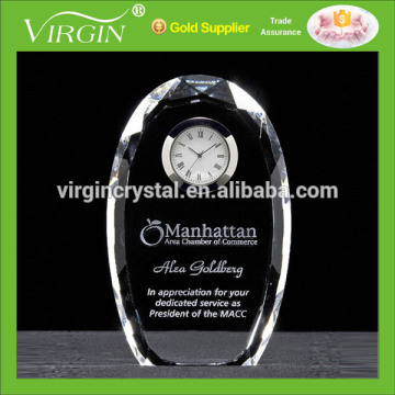 Wholesale popular personalized design small desk crystal dome shape clock for office promotion gift