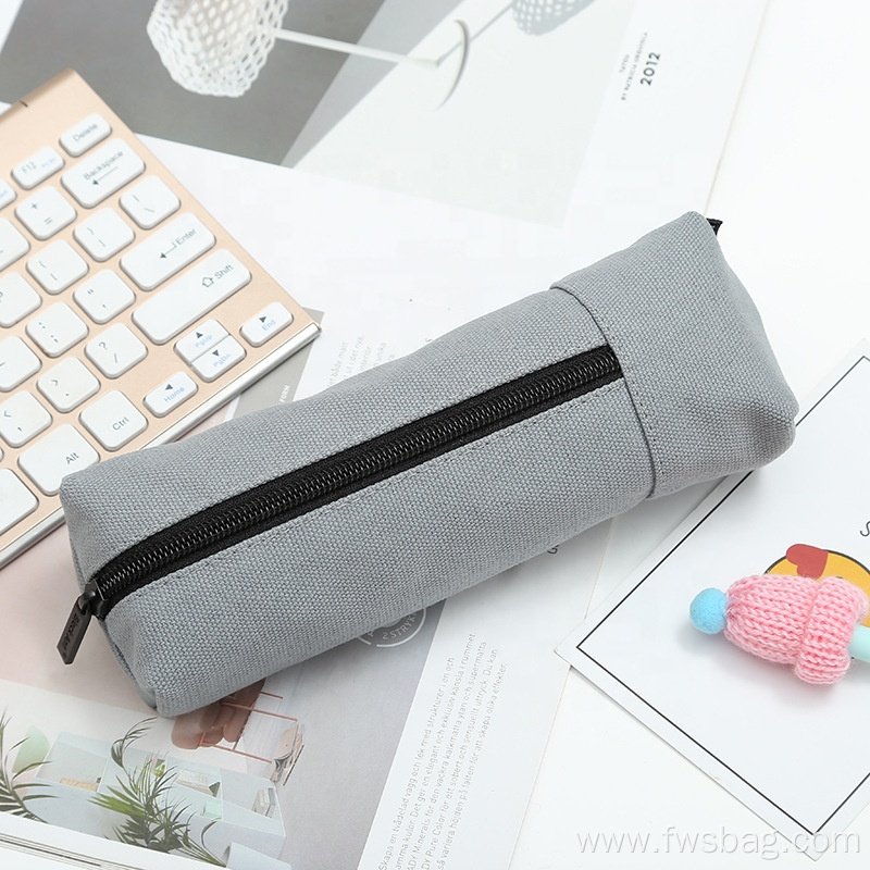 New Style Large Capacity Pencil Pouch Canvas Long Pencil Bag for Stationery Children