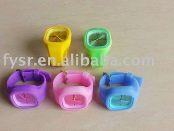 Fashionable and fancy silicone jelly watch