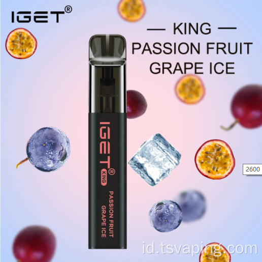 IGET KING 2600 Puffs Electronic Rokok Top Sale