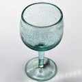 Verre de vin recyclée unique avec verre à cristal à bulles