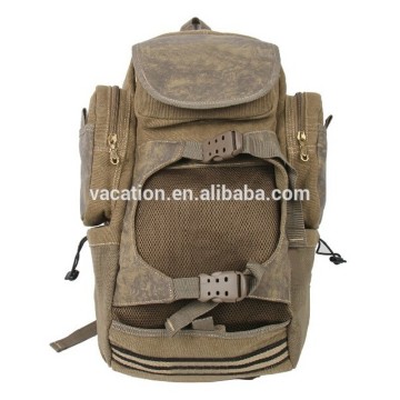 strong Khaki durable military canvas backpack