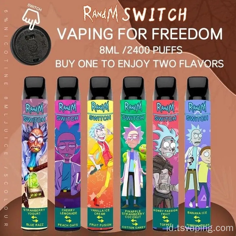 Sakelar E-Cig Randm mini dengan 2 rasa dicampur
