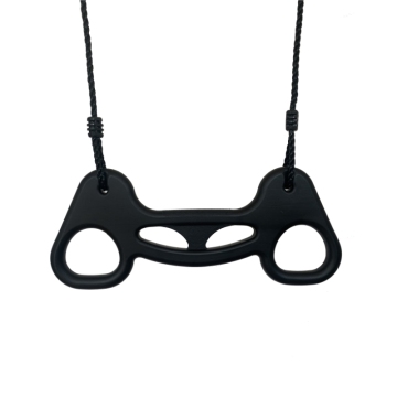 Outdoor Playground Plastic Trapeze Bar with Self Rings and Rope Swing