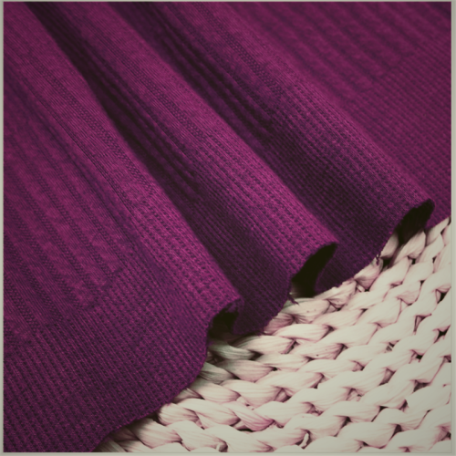 Purple Women Jacquard Double Knitting Winter Dobby Fabrics