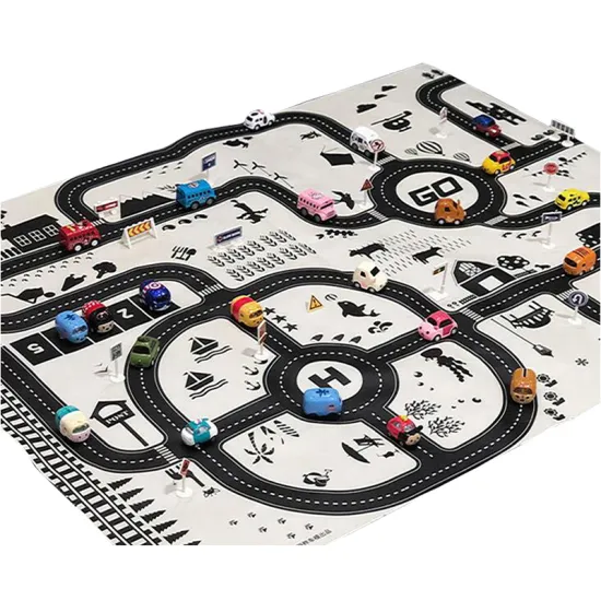 Nordic City Parking Lot Game Carpet 130*100cm Road Map Car Toys Baby Play Mats Educational Toy Portable Game Pad Gifts for Kids