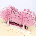 Tarjeta emergente de flor de cerezo 3D