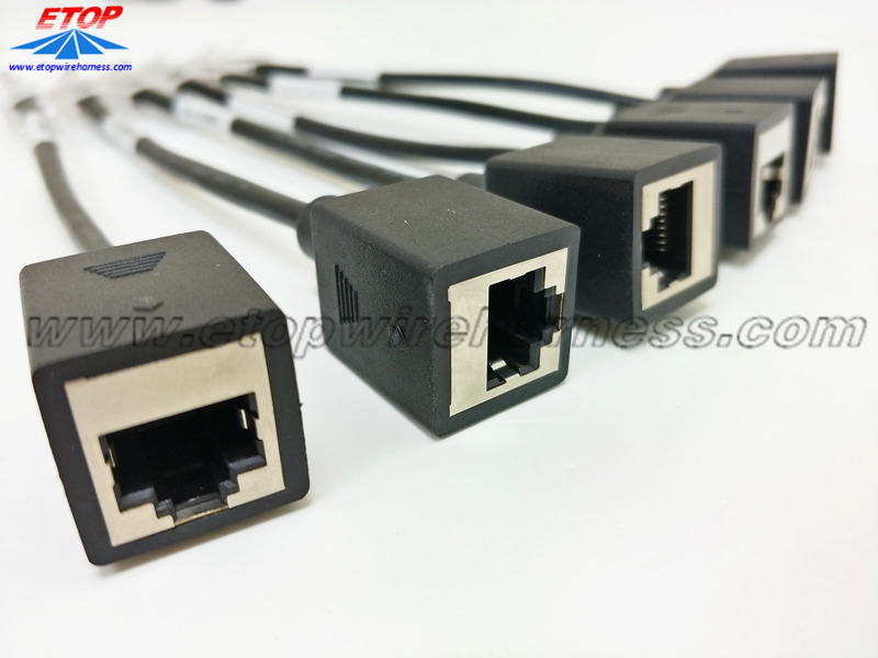 كابل معياري لمحول RJ45 8P8C محمي