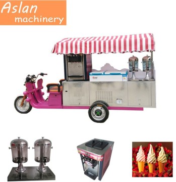 Multi-Function Ice Cream Cart with Juicer and Ice Cuber for Summer Sales