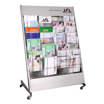 Magazine Rack with 8 Tiers and 4 Pockets