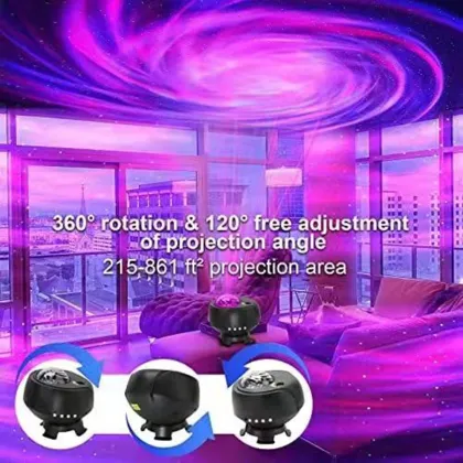 Music Player Laser Nebula Cloud Light with Northern Aurora Projection Lamp