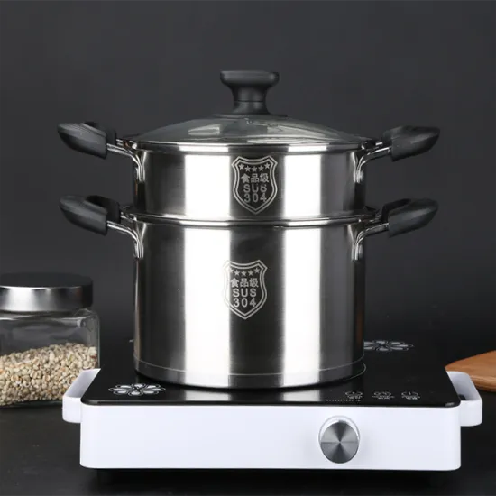304 Stainless Steel Steamer Double Layers Sup Pot