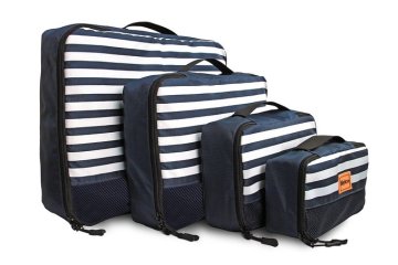 Designer Ultralight Packing Cubes - 4 Piece Set Travel Organizers - Travel Gift Accessory