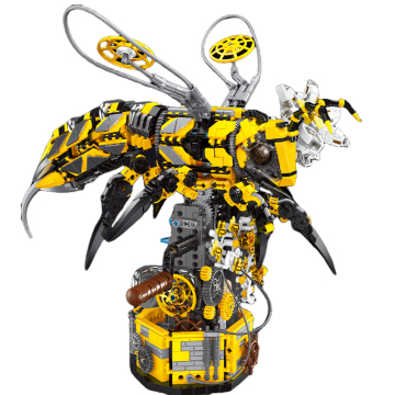 JD015 Punk Mechanical Hornets Model Building Block Set: A Fascinating DIY Small Particle Puzzle Christmas Gift for Kids