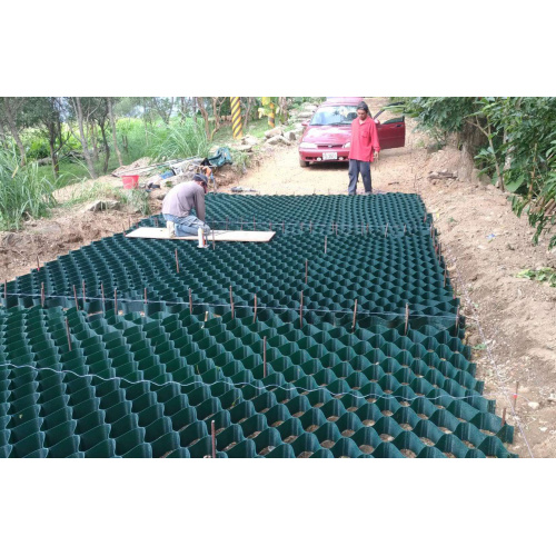 Тұрақты құрылымды ұялы ұялы ұялы HDPE HONEDCOMB 75mm пластикалық қиыршық тас