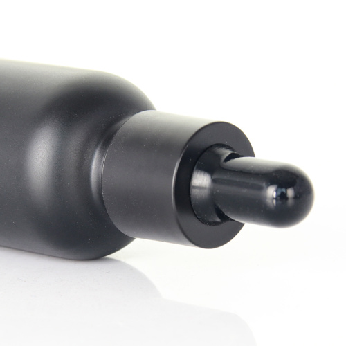 Black Frosted Serum Bottle with Dropper Wholesale