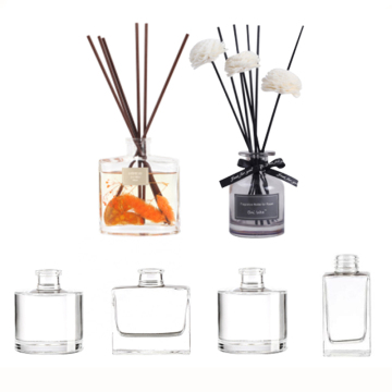 Wholesale Luxury Black Matte Aroma Glass Reed Diffuser Bottles 100ml 200ml 250ml