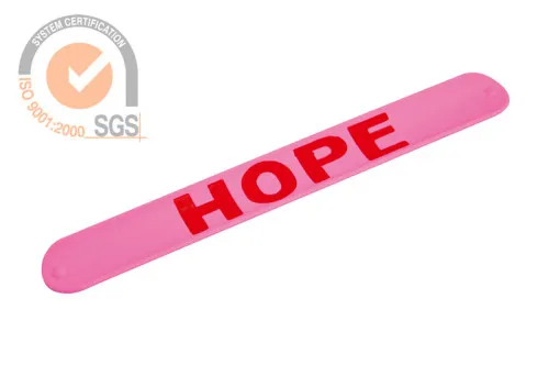 Promo 8.5" Silicone Wrist Band In Hot Pink 