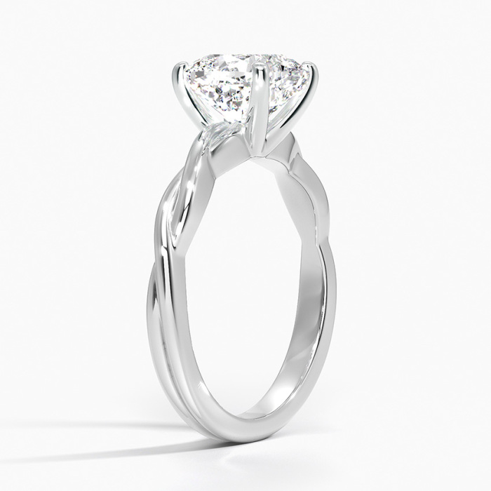 แหวนหมั้นเพชร Solitaire 4Ct Cushion Cut Lab