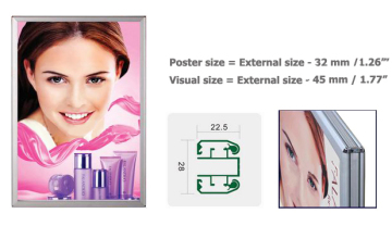 Special corner snap open slim light box Double sides