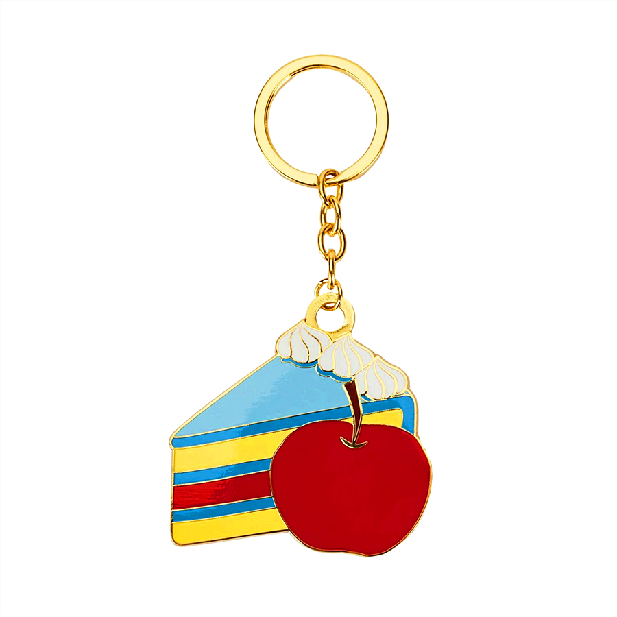 Brugerdefineret emalje Metal Dessert Food Cake Donut Keychain