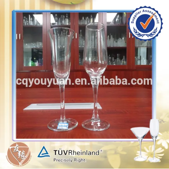 Clear Custom 155ML Handmade Champagne Flutes Wholesale Led Champagne Cup