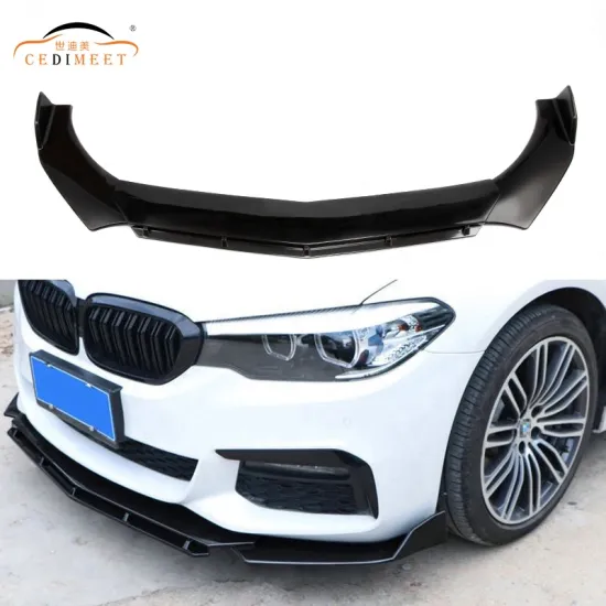 Black Universal Front Bumper Lip ABS Plastic Car Exterior Accessory