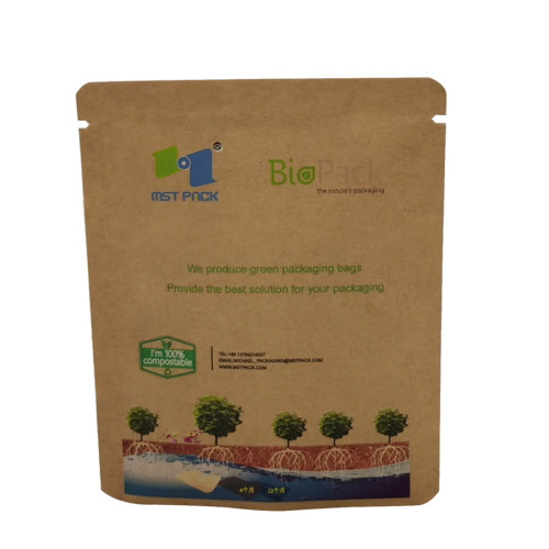 Biodegrade Pla Kraft Paper Doypack With Window